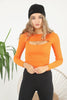 Women's Front Slit Knit Detail Top - WST103