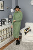 Womens Knitted Pattern High Neck Extra Thick Dress MEWKND203