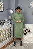 Womens Knitted Pattern High Neck Extra Thick Dress MEWKND203