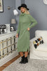 Womens Knitted Pattern High Neck Extra Thick Dress MEWKND203