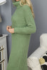 Womens Knitted Pattern High Neck Extra Thick Dress MEWKND203