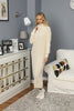 Womens Knitted Pattern High Neck Extra Thick Dress MEWKND204