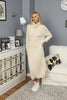 Womens Knitted Pattern High Neck Extra Thick Dress MEWKND204