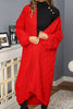 Womens Knitted Pattern Extra Heavy Cardigan Coat WTWCC32
