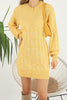 Womens Knitted Pattern Dress MEWKND209