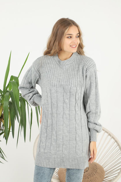 Womens Knitted Pattern Dress MEWKND210