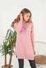 Womens Knitted Pattern High Neck Dress MEWKND199