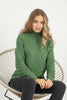 Womens Knitted Pattern High Neck Dress MEWKND215