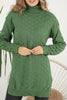 Womens Knitted Pattern High Neck Dress MEWKND215