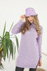 Womens Knitted Pattern High Neck Dress MEWKND216