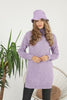 Womens Knitted Pattern High Neck Dress MEWKND216