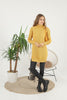 Womens Knitted Pattern High Neck Dress MEWKND217