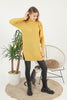 Womens Knitted Pattern High Neck Dress MEWKND217