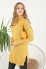 Womens Knitted Pattern High Neck Dress MEWKND217