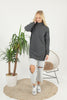 Womens Knitted Pattern High Neck Dress MEWKND218