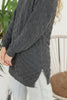 Womens Knitted Pattern High Neck Dress MEWKND218