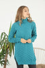 Womens Knitted Pattern High Neck Dress MEWKND219