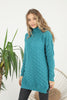 Womens Knitted Pattern High Neck Dress MEWKND219