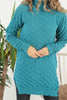 Womens Knitted Pattern High Neck Dress MEWKND219