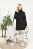 Womens Knitted Pattern High Neck Dress MEWKND220