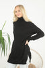 Womens Knitted Pattern High Neck Dress MEWKND220