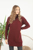 Womens Knitted Pattern High Neck Dress MEWKND221