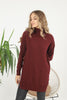 Womens Knitted Pattern High Neck Dress MEWKND221