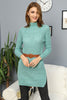 Womens Knitted Belted High Neck Dress MEWKND223