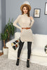 Womens Knitted Belted High Neck Dress MEWKND226