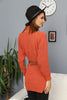 Womens Knitted Belted High Neck Dress MEWKND227