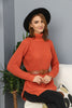 Womens Knitted Belted High Neck Dress MEWKND227