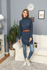 Womens Knitted Belted High Neck Dress MEWKND232