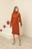 Womens Knitted Button Detail High Neck Dress MEWKND237