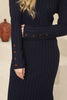 Womens Knitted Button Detail High Neck Dress MEWKND239