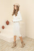 Womens Knitted Button Detail High Neck Dress MEWKND240