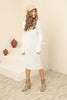 Womens Knitted Button Detail High Neck Dress MEWKND240