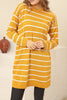 Womens Knitted Striped Detail Dress MEWKND241