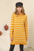 Womens Knitted Striped Detail Dress MEWKND241