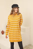 Womens Knitted Striped Detail Dress MEWKND241