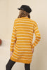 Womens Knitted Striped Detail Dress MEWKND241