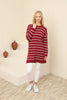 Womens Knitted Striped Detail Dress MEWKND247