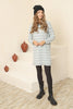 Womens Knitted Striped Detail Dress MEWKND242