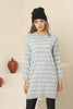 Womens Knitted Striped Detail Dress MEWKND242