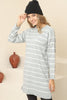 Womens Knitted Striped Detail Dress MEWKND242