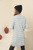 Womens Knitted Striped Detail Dress MEWKND242