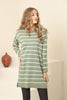 Womens Knitted Striped Detail Dress MEWKND243