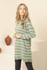 Womens Knitted Striped Detail Dress MEWKND243