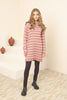 Womens Knitted Striped Detail Dress MEWKND245