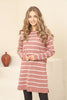 Womens Knitted Striped Detail Dress MEWKND245