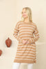 Womens Knitted Striped Detail Dress MEWKND246